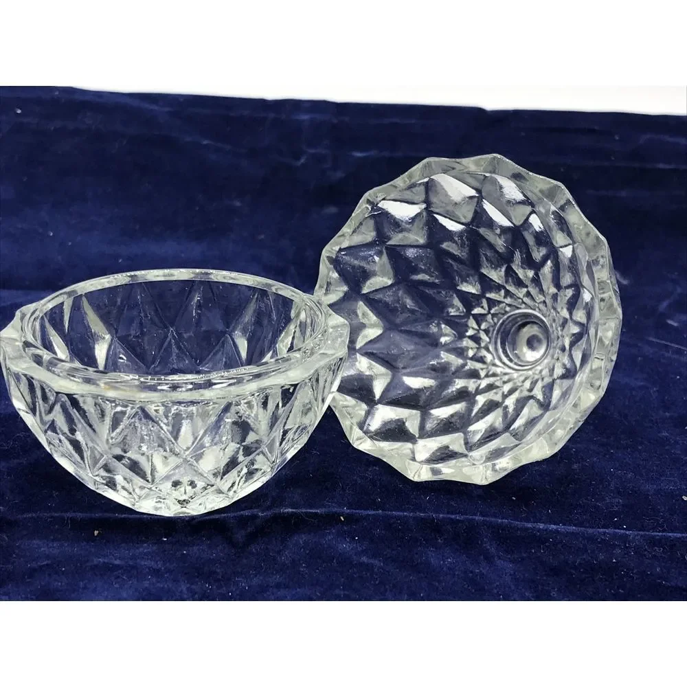 PEAR Trinket Box LEAD CRYSTAL‎ Jewelry Made in ROMANIA 4